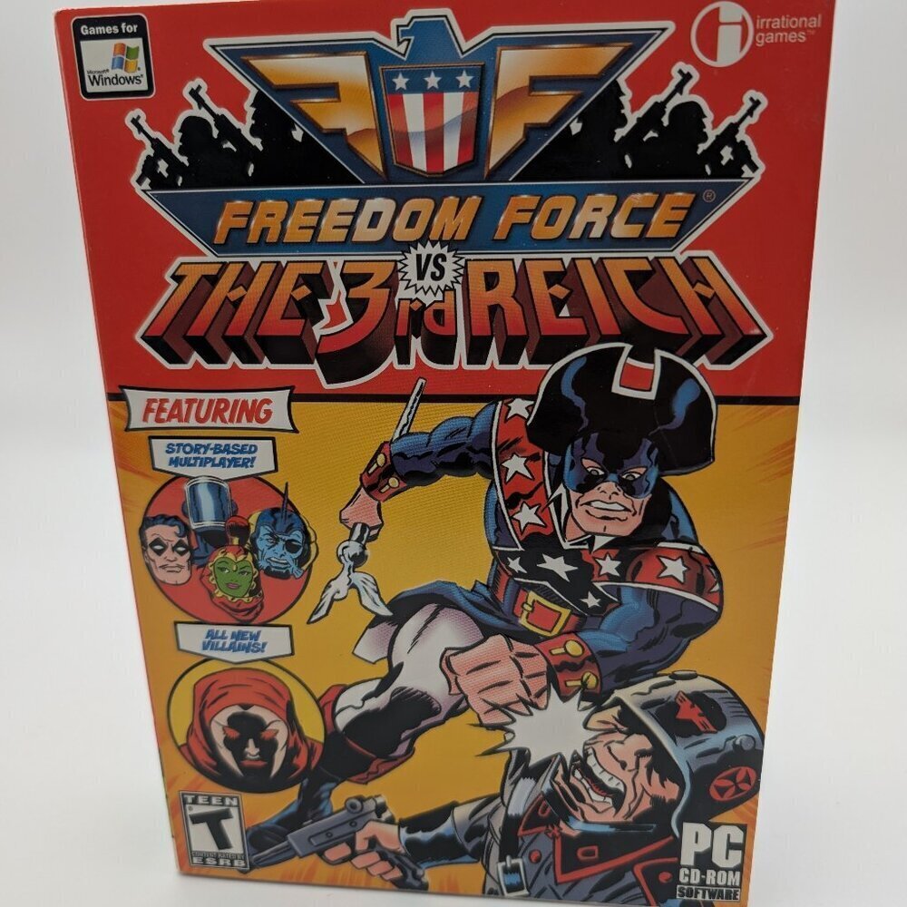Freedom Force vs The 3rd Reich PC Game CD-ROM Irrational Games 2005 - SEALED/NEW